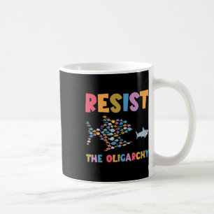 Widerstand gegen die Oligarchie Funny Fish Anti Tr Kaffeetasse