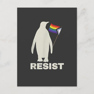 Widerstand gegen Pinguin gegen LGBT-Zölle gegen Tr Einladungspostkarte