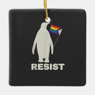 Widerstand gegen Pinguin gegen LGBT-Zölle gegen Tr Keramikornament