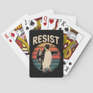 Widerstand gegen Pinguine Aktivismus Protest Tarif Spielkarten