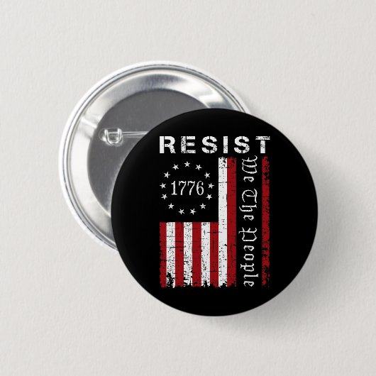 Widerstand gegen Protest Wir, die Volksflagge Prot Button (Vorne & Hinten)