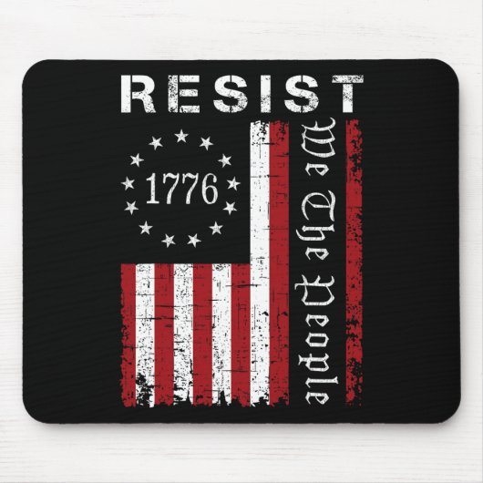 Widerstand gegen Protest Wir, die Volksflagge Prot Mousepad (Vorne)