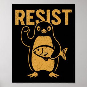 Widerstand gegen Rebellen Pinguin Protest gegen Zö Poster