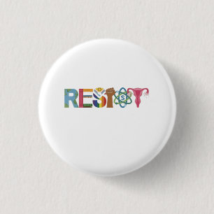 Widerstand gegen Shirt Faustprotest Liberale Button