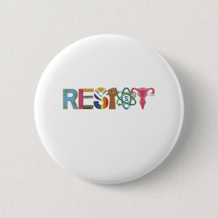 Widerstand gegen Shirt Faustprotest Liberale Button