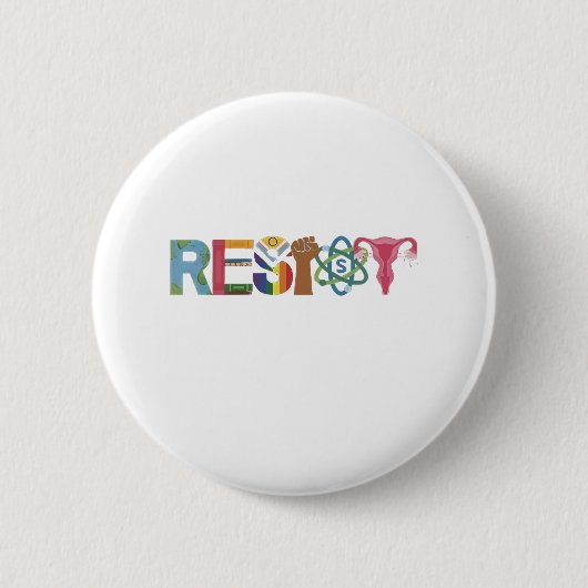 Widerstand gegen Shirt Faustprotest Liberale Button (Vorderseite)