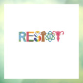 Widerstand gegen Shirt Faustprotest Liberale Fensteraufkleber (Blatt 3)