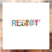 Widerstand gegen Shirt Faustprotest Liberale Fensteraufkleber (Blatt 2)