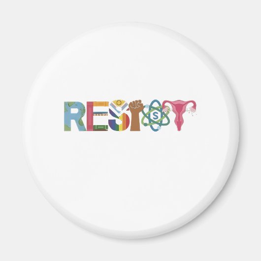 Widerstand gegen Shirt Faustprotest Liberale Magnet (Vorne)