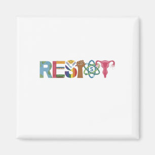 Widerstand gegen Shirt Faustprotest Liberale Magnet