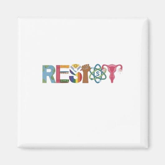 Widerstand gegen Shirt Faustprotest Liberale Magnet (Vorne)