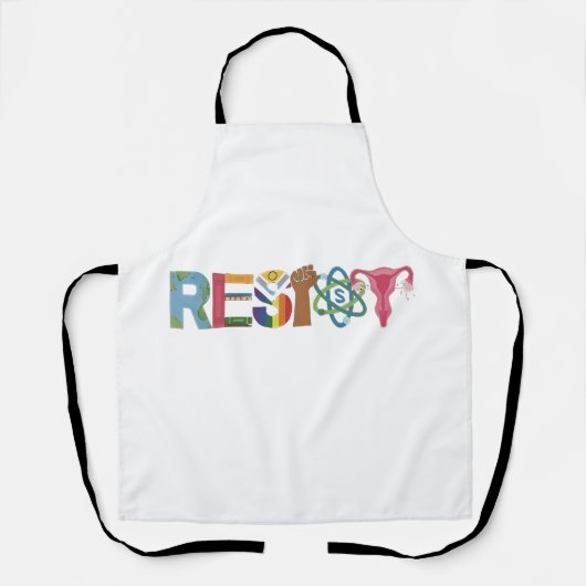 Widerstand gegen Shirt Faustprotest Liberale Schürze (Vorderseite)