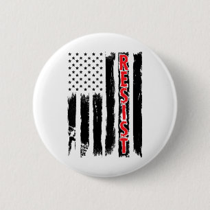 Widerstand gegen Trump-T-Shirts - amerikanischer F Button