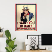 Widerstand gegen Umweltschutz Poster (Heimbüro)