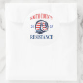 Widerstand im südlichen Landkreis. Blatt mit sechs Runder Aufkleber (Tasche)