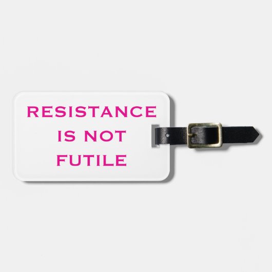 Widerstand ist nicht zwecklos gepäckanhänger (Vorderseite horizontal)