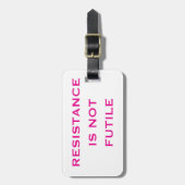 Widerstand ist nicht zwecklos gepäckanhänger (Vorderseite vertikal)