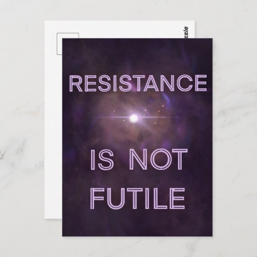 Widerstand ist nicht zwecklos Postkarte (Vorne/Hinten)
