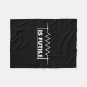 Widerstand ist nutzlos Design Elektrotechnik R Fleecedecke (Vorderseite (Horizontal))