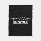 Widerstand ist nutzlos Design Elektrotechnik R Fleecedecke (Vorderseite)