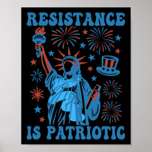 Widerstand ist patriotisch Statue of Liberty 17. J Poster