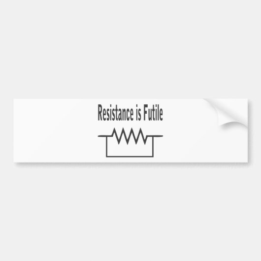 Widerstand ist vergeblich autoaufkleber (Vorne)