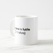 Widerstand ist vergeblich kaffeetasse (Vorderseite Links)