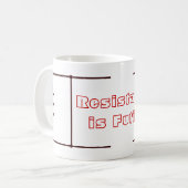 Widerstand ist vergeblich kaffeetasse (Vorderseite Links)