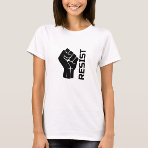Widerstand mit der Faust - in Schwarz 0002 T-Shirt