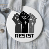 Widerstand mit der Faust - in Schwarz 0003 Button (Beispiel)