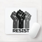 Widerstand mit der Faust - in schwarz 0003 Mousepad (Mit Mouse)