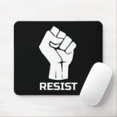 Widerstand mit der Faust - in Weiß Mousepad (Mit Mouse)