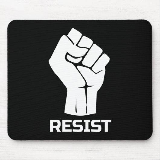 Widerstand mit der Faust - in Weiß Mousepad (Vorne)