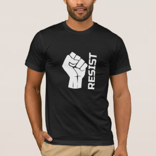 Widerstand mit Faust - in weiß 0002 T-Shirt