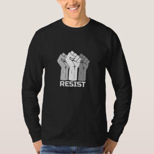 Widerstand mit Faust - in weiß 0003 T-Shirt