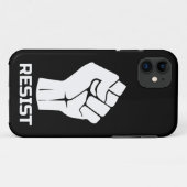 Widerstand mit Faust - in weiß Case-Mate iPhone Hülle (Rückseite (Horizontal))