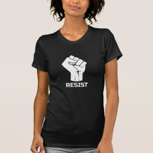 Widerstand mit Faust - in weiß T-Shirt