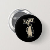 Widerstand Penguin Protest gegen Zölle Funny Graph Button (Vorne & Hinten)