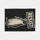 Widerstand Penguin Protest gegen Zölle Funny Graph Fleecedecke (Vorderseite (Horizontal))