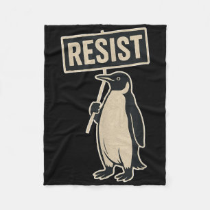 Widerstand Penguin Protest gegen Zölle Funny Graph Fleecedecke