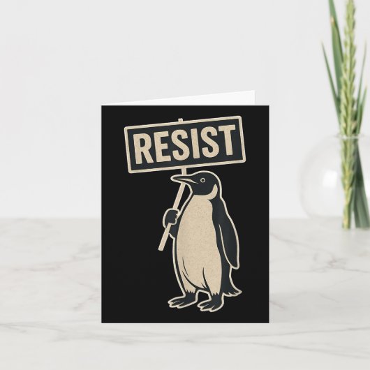 Widerstand Penguin Protest gegen Zölle Funny Graph Karte (Vorderseite)