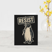 Widerstand Penguin Protest gegen Zölle Funny Graph Karte (Gelbe Blume)