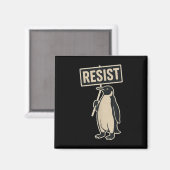Widerstand Penguin Protest gegen Zölle Funny Graph Magnet (Vorderseite/Rückseite)