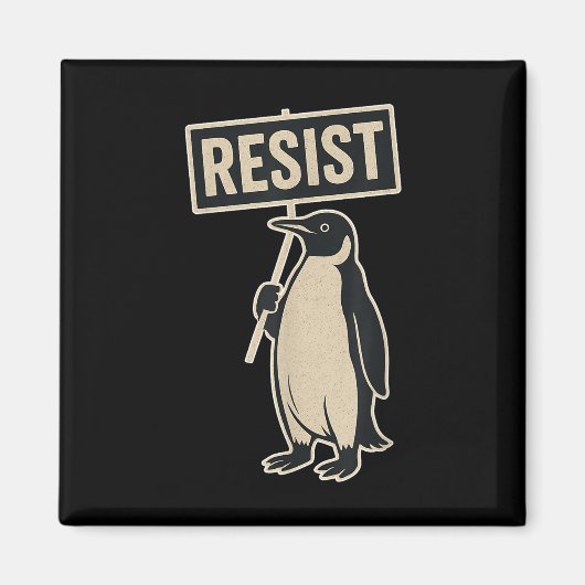 Widerstand Penguin Protest gegen Zölle Funny Graph Magnet (Vorne)
