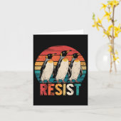 Widerstand Pinguine Protest gegen die Zölle Pingui Karte (Gelbe Blume)