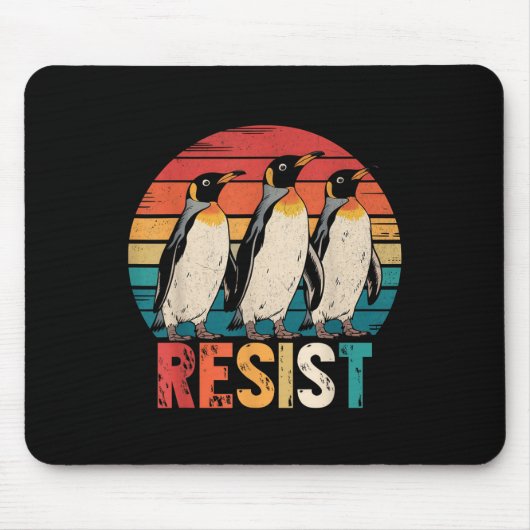 Widerstand Pinguine Protest gegen die Zölle Pingui Mousepad (Vorne)