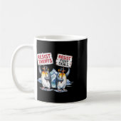 Widerstand Pinguine Protest gegen Tariff Funny Pen Kaffeetasse (Links)
