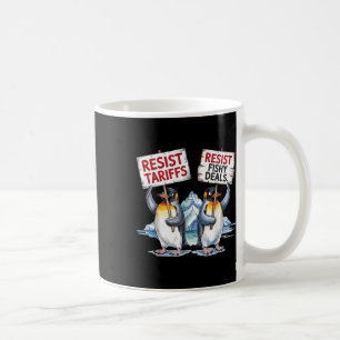 Widerstand Pinguine Protest gegen Tariff Funny Pen Kaffeetasse