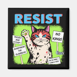 Widerstand Protest Katze Magnet