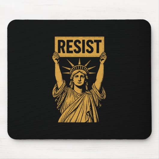 Widerstand Statue Of Liberty Rebellischer Protest Mousepad (Vorne)